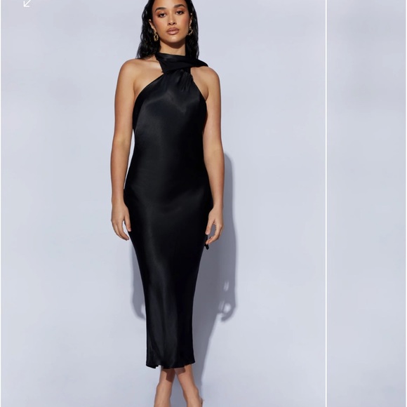 Meshki Astrella Neck Wrap Midi Dress - Picture 4 of 7